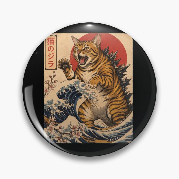 Item preview, Toyger Catzilla Japanese Wave Art Cat Owner designed and sold by TerryConnells.