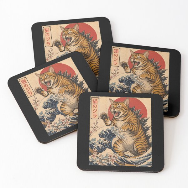 Item preview, Toyger Catzilla Japanese Wave Art Cat Owner designed and sold by TerryConnells.