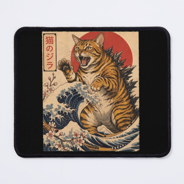 Item preview, Toyger Catzilla Japanese Wave Art Cat Owner designed and sold by TerryConnells.