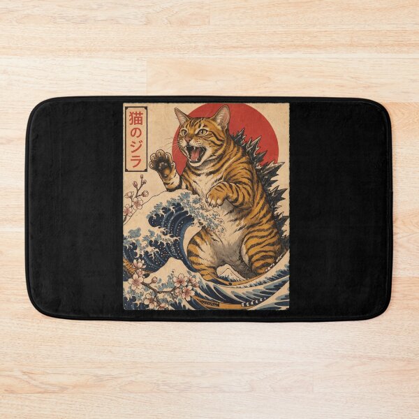 Item preview, Toyger Catzilla Japanese Wave Art Cat Owner designed and sold by TerryConnells.