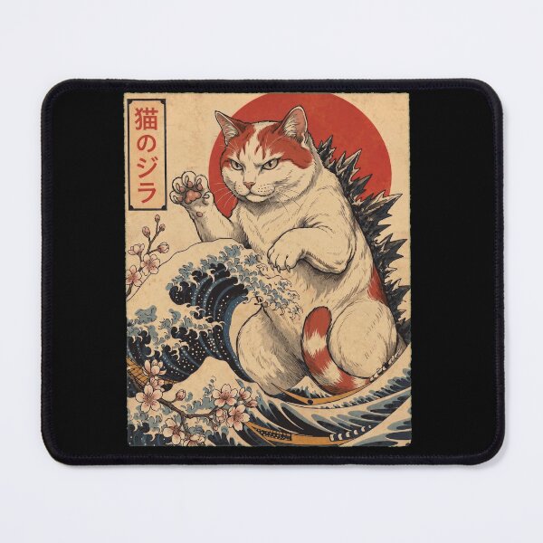 Item preview, Turkish Van Catzilla Japanese Wave Art Cat Owner designed and sold by TerryConnells.