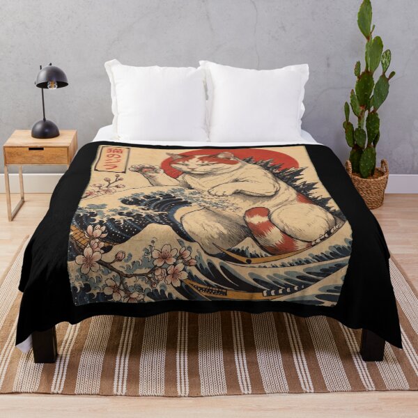 Item preview, Turkish Van Catzilla Japanese Wave Art Cat Owner designed and sold by TerryConnells.