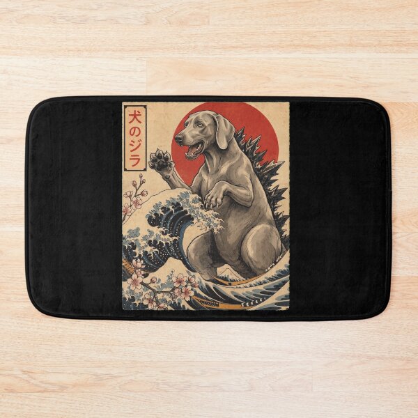 Item preview, Weimaraner Dogzilla Japanese Wave Art Dog Owner designed and sold by TerryConnells.