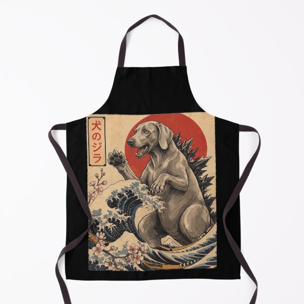 Item preview, Weimaraner Dogzilla Japanese Wave Art Dog Owner designed and sold by TerryConnells.