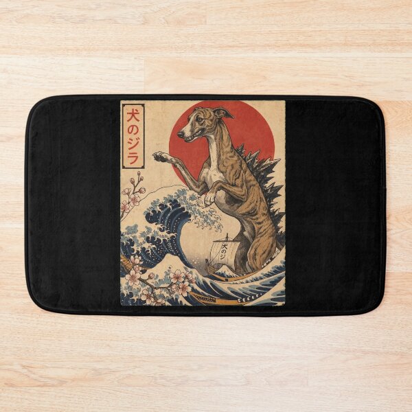 Item preview, Whippet Dogzilla Japanese Wave Art Dog Owner designed and sold by TerryConnells.