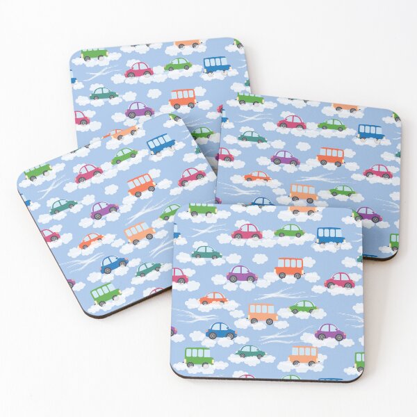 Item preview, Cute Flying Cars in the Clouds - Whimsical Kids Pattern  designed and sold by nora8820.