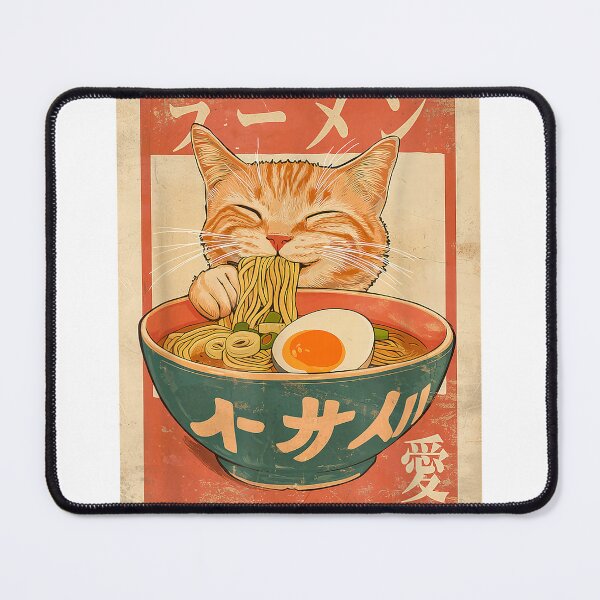 Item preview, Cat-Ramen-Funny-Vintage-Graphic-Tee-Kawaii-Japanese-Anime-T-Shirt designed and sold by KTY-NUSS.