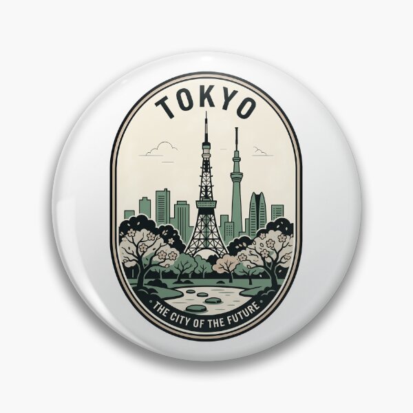 Item preview, Retro Tokyo City Future Skyline Sakura Garden designed and sold by k3rstman1.
