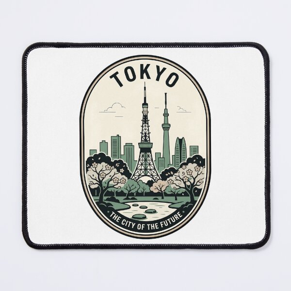 Item preview, Retro Tokyo City Future Skyline Sakura Garden designed and sold by k3rstman1.
