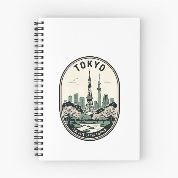 Item preview, Retro Tokyo City Future Skyline Sakura Garden designed and sold by k3rstman1.