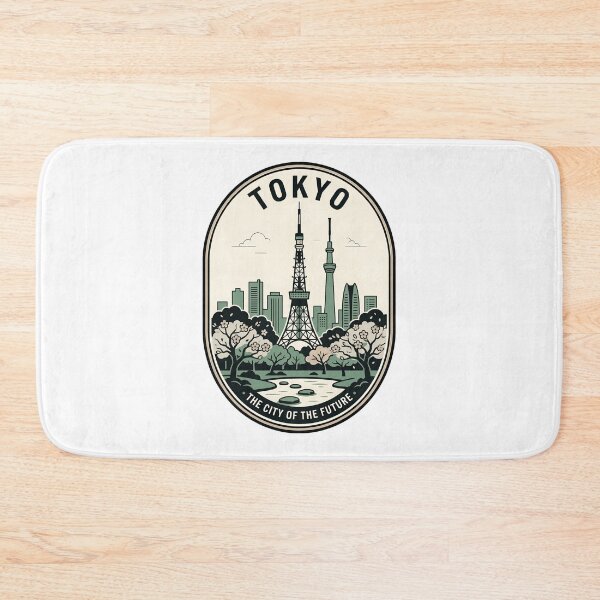 Item preview, Retro Tokyo City Future Skyline Sakura Garden designed and sold by k3rstman1.