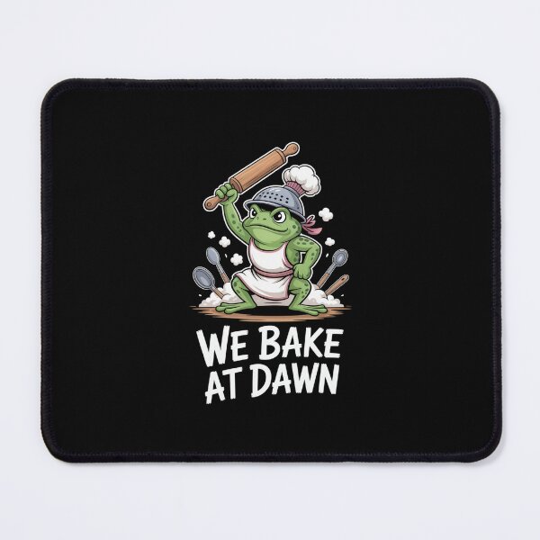 Item preview, We Bake At Dawn Funny Frog Baker Chef Pun designed and sold by SuperAndSocial.