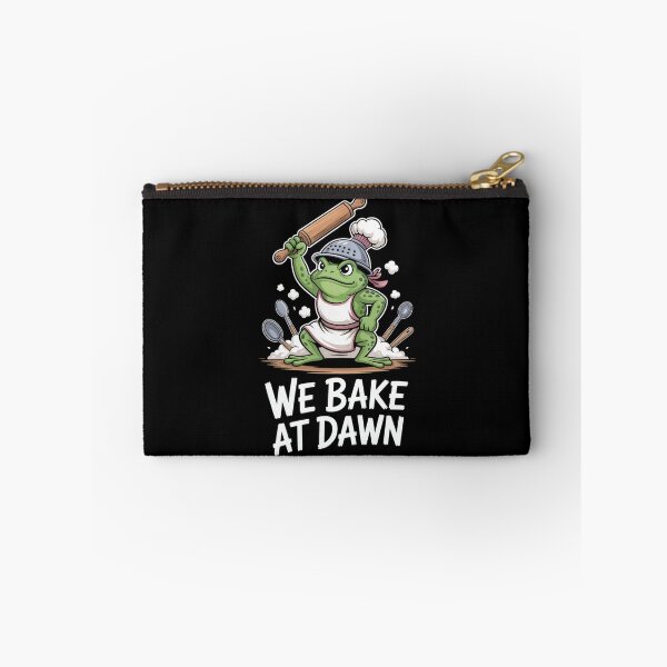 Item preview, We Bake At Dawn Funny Frog Baker Chef Pun designed and sold by SuperAndSocial.