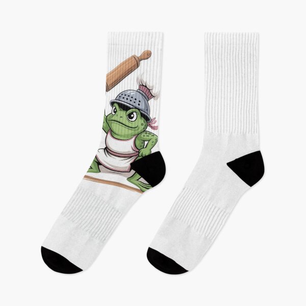 Item preview, We Bake At Dawn Funny Frog Baker Chef Pun designed and sold by SuperAndSocial.