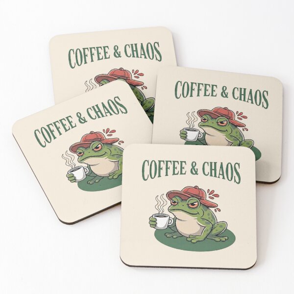 Item preview, Funny Coffee and Chaos Frog Sticker - Cute Grumpy Frog T-Shirt designed and sold by ZyxDes.