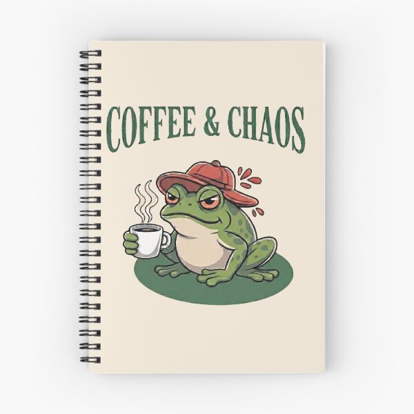 Item preview, Funny Coffee and Chaos Frog Sticker - Cute Grumpy Frog T-Shirt designed and sold by ZyxDes.