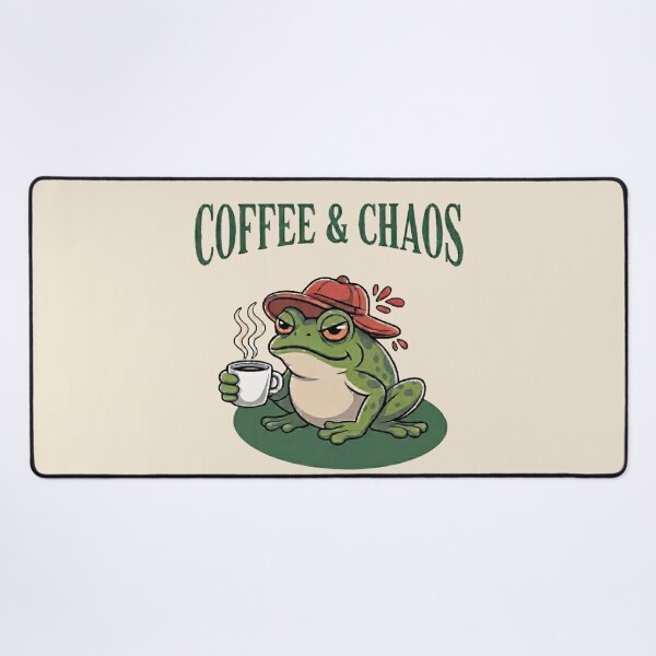 Item preview, Funny Coffee and Chaos Frog Sticker - Cute Grumpy Frog T-Shirt designed and sold by ZyxDes.