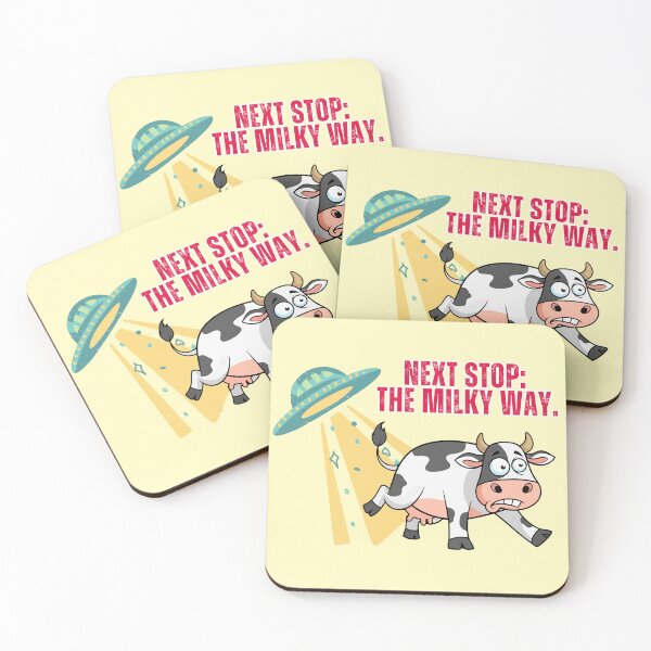Item preview, Next Stop: The Milky Way - Funny Alien Cow Abduction designed and sold by SilverSeaBKK.
