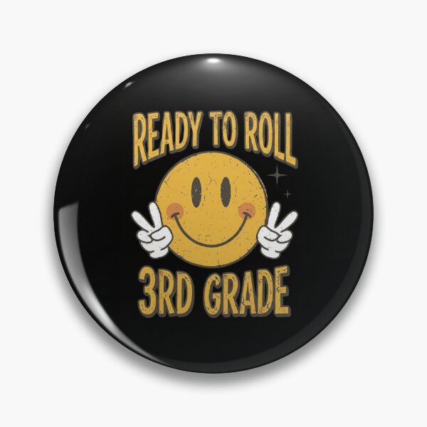 Item preview, Ready to Roll 3rd Grade Retro Smiley Peace Back to School designed and sold by haitrieuic96.