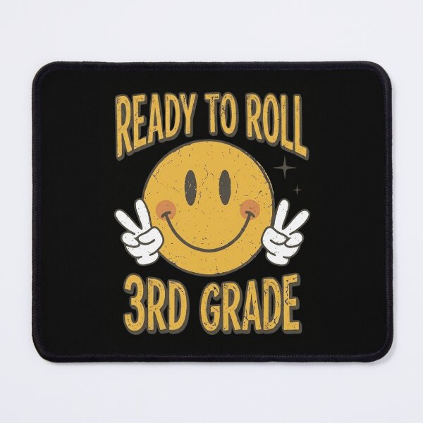 Item preview, Ready to Roll 3rd Grade Retro Smiley Peace Back to School designed and sold by haitrieuic96.