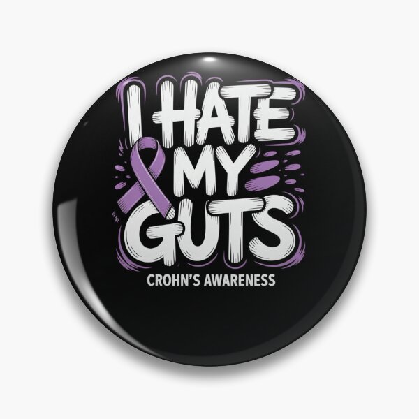 Item preview, Crohn's Awareness I Hate My Guts Purple Ribbon designed and sold by SuperAndSocial.