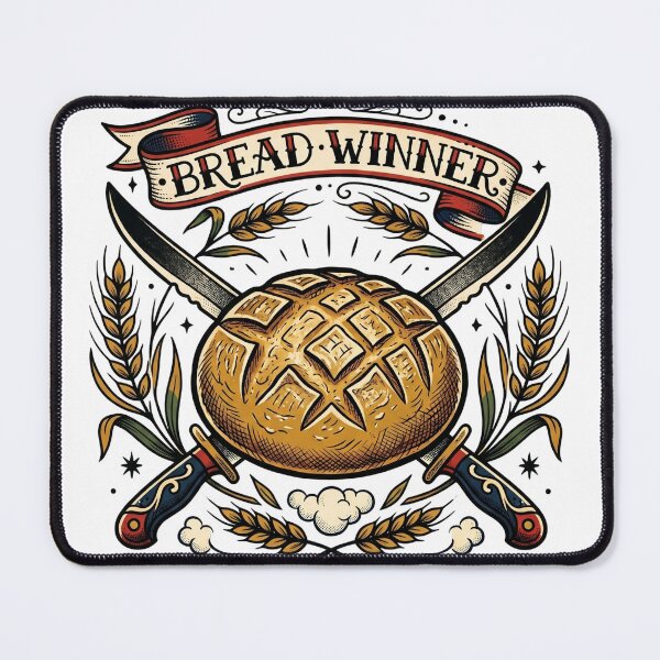 Item preview, Bread Winner Sourdough Tattoo Flash Funny Baker Vintage American Tee designed and sold by afarkar.