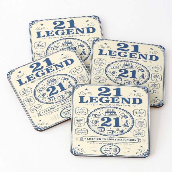 Item preview, 21 Legend 21st Birthday Blueprint designed and sold by 89shirts.