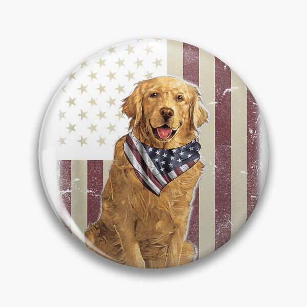 Item preview, Golden-Retriever-American-Flag-Bandana-4th-of-July-Tshirt-T-Shirt designed and sold by KTY-NUSS.