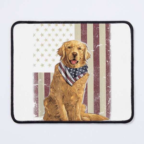 Item preview, Golden-Retriever-American-Flag-Bandana-4th-of-July-Tshirt-T-Shirt designed and sold by KTY-NUSS.