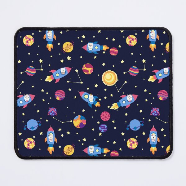 Item preview, Cute Space Llama - Galaxy Rockets and Planets Pattern designed and sold by nora8820.
