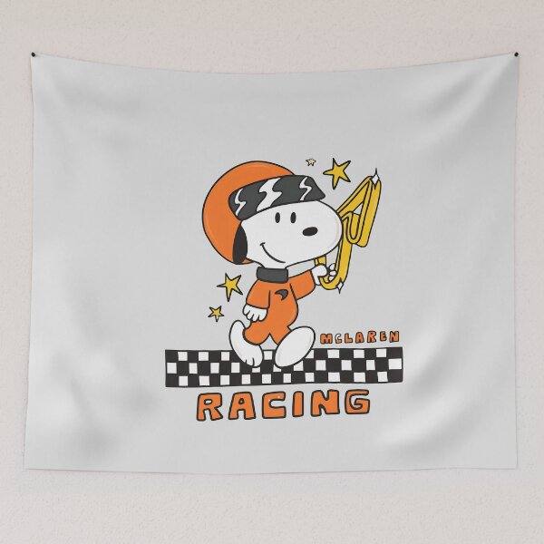 Item preview, Snoopy McLarenoopy Racing Driver Checkered Flag  designed and sold by namin0305.