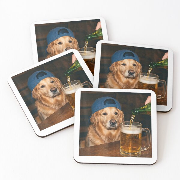 Item preview, Golden-Retriever-Drinking-Beer-Funny-Dog-Meme-T-Shirt designed and sold by KTY-NUSS.