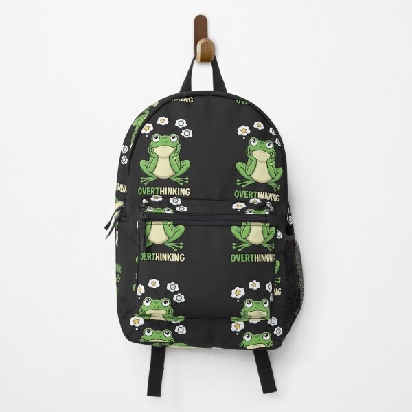 Item preview, Funny Overthinking Frog Sticker - Cute Anxious Frog T-Shirt, Mental Health Humor designed and sold by ZyxDes.
