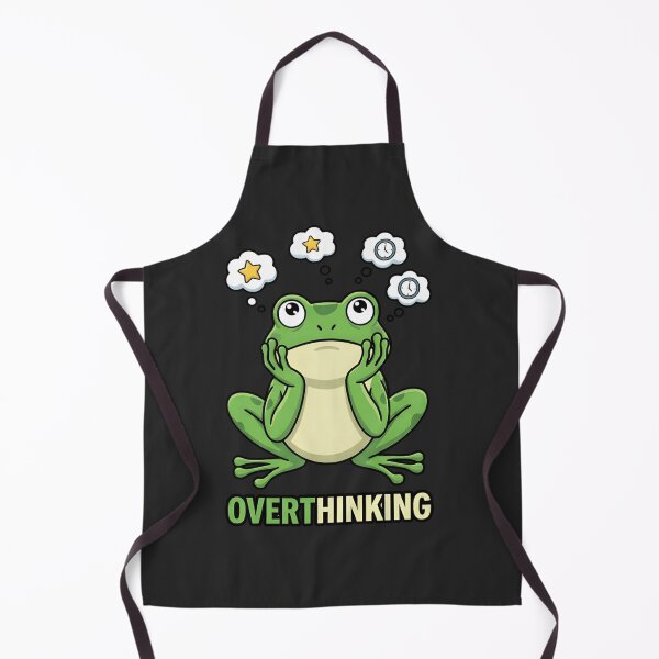 Item preview, Funny Overthinking Frog Sticker - Cute Anxious Frog T-Shirt, Mental Health Humor designed and sold by ZyxDes.
