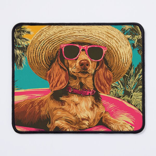 Item preview, Funny Dachshund with Sunglasses Cute Dog Tropical Pool Party designed and sold by Littermin.