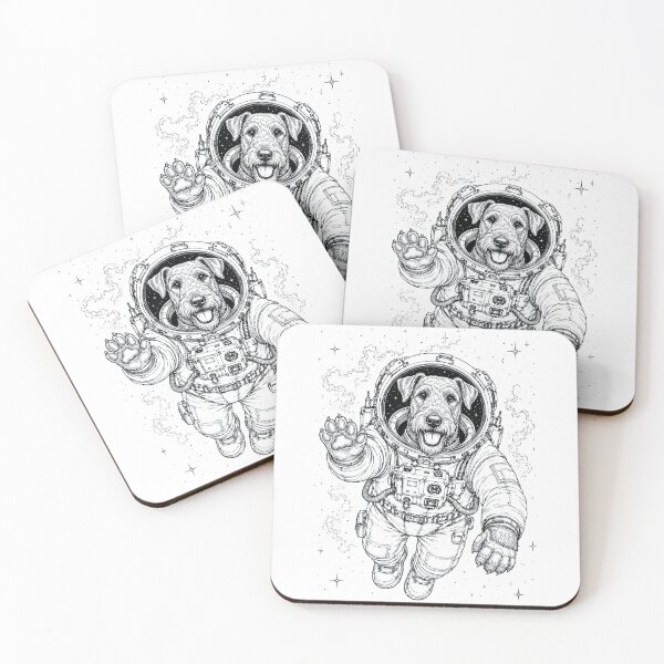 Item preview, Vintage Airedale Terrier Astronaut Dog Dad Mom Lover designed and sold by TerryConnells.