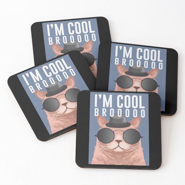 Item preview, I'm Cool Bro Cat Sunglasses Fedora Shirt designed and sold by StranHabesre51.