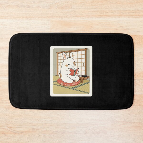 Item preview, Cute Reading Bunny In Cozy Japanese Tea Room designed and sold by JordynLadukeg65.
