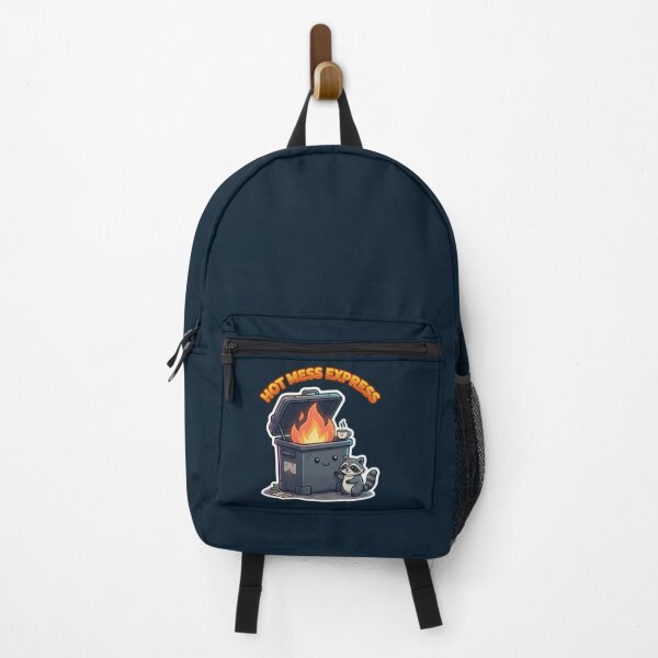 Item preview, Hot Mess Express Cute Dumpster Fire Raccoon Funny Chaos Cartoon designed and sold by HopeAndHustle.