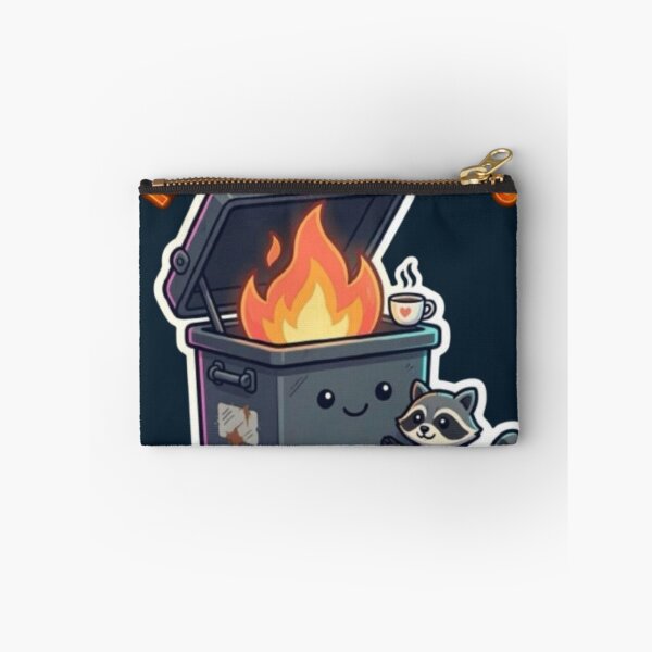 Item preview, Hot Mess Express Cute Dumpster Fire Raccoon Funny Chaos Cartoon designed and sold by HopeAndHustle.