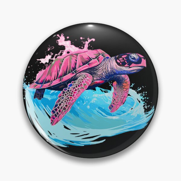 Item preview, Majestic Sea Turtle Swimming in Blue Wave illustration designed and sold by MarrysLifestyle.
