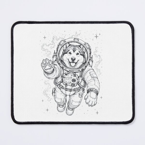Item preview, Vintage Alaskan Malamute Astronaut Dog Dad Mom Lover designed and sold by TerryConnells.