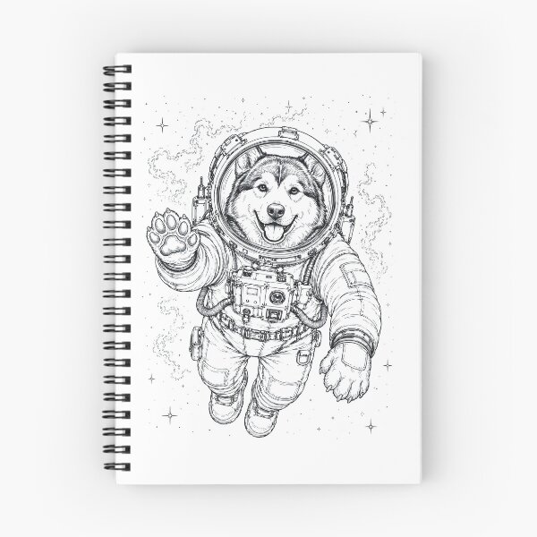 Item preview, Vintage Alaskan Malamute Astronaut Dog Dad Mom Lover designed and sold by TerryConnells.
