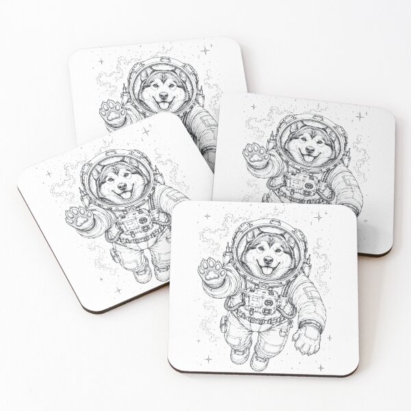 Item preview, Vintage Alaskan Malamute Astronaut Dog Dad Mom Lover designed and sold by TerryConnells.