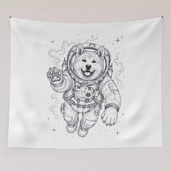 Item preview, Vintage Akita Astronaut Dog Dad Mom Lover designed and sold by TerryConnells.