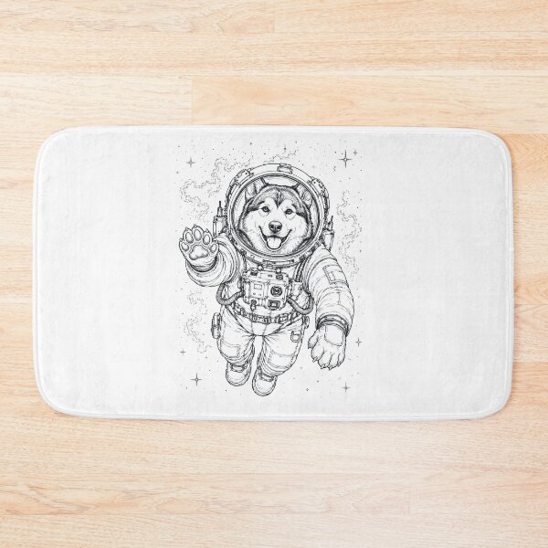 Item preview, Vintage Alaskan Malamute Astronaut Dog Dad Mom Lover designed and sold by TerryConnells.