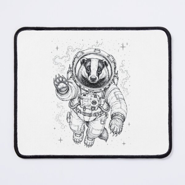 Item preview, Vintage Badger Astronaut Animal Lover designed and sold by TerryConnells.