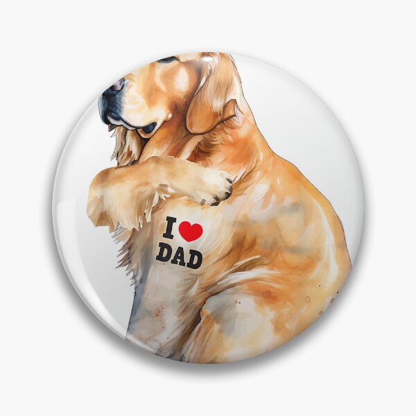 Item preview, I-Love-Dad---Patriotic-Golden-Retriever-Canine-Dog-Lover-T-Shirt designed and sold by KTY-NUSS.