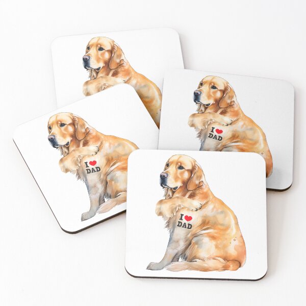 Item preview, I-Love-Dad---Patriotic-Golden-Retriever-Canine-Dog-Lover-T-Shirt designed and sold by KTY-NUSS.