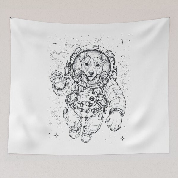 Item preview, Vintage Basenji Astronaut Dog Dad Mom Lover designed and sold by TerryConnells.